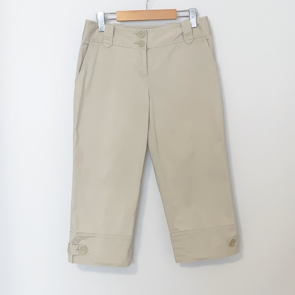 Loft Ann Taylor Khaki Women's Capris - SZ 6 - Picture 2 of 6